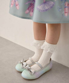 ANY KIDS キラキラリボンパンプス エニィ シューズ・靴 パンプス ピンク グリーン【送料無料】