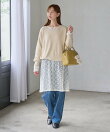 【ちゃんと+かわいい保証】【WEB限定】スフレニット Vネックコンパクトプルオーバー