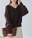 【ちゃんと+かわいい保証】【WEB限定】スフレニット Vネックコンパクトプルオーバー