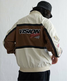 【SALE／20%OFF】VENCE share style 【ユニセックス】VISION STREET WEAR ヴィジョンストリートウェア スタンドレーシングジャケット ヴァンス エクスチェンジ ジャケット・アウター ブルゾン・ジャンパー ホワイト ブラック グリーン【送料無料】