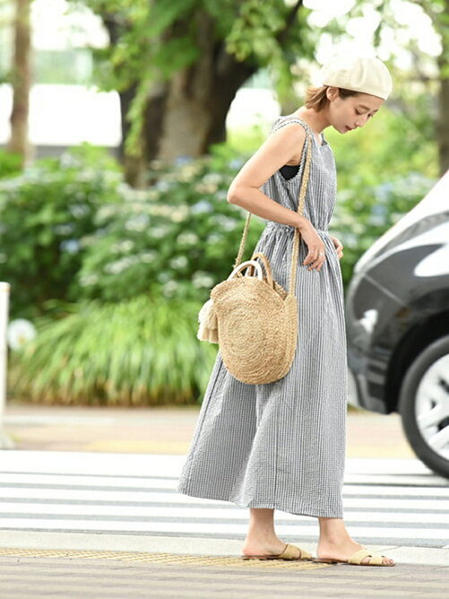 Coca シボ感ギンガムチェックノースリーブワンピース Rakuten Fashion 楽天ファッション 旧楽天ブランドアベニュー P