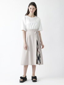 【SALE／52%OFF】BLUE LABEL CRESTBRIDGE ユーティリティージャージー ラップスカートデザインワンピース ブルーレーベル / ブラックレーベル・クレストブリッジ ワンピース シャツワンピース ホワイト ブラック ピンク【送料無料】