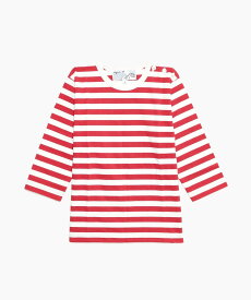 agnes b. ENFANT J008 L TS ベビー ボーダーTシャツ アニエスベー トップス カットソー・Tシャツ ホワイト【送料無料】