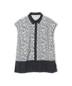 BEAMS HEART WOMEN �v�����g �t�����`�X���[�u �V���c 26SS �E�H�b�V���u�� �r�[���X �n�[�g �g�b�v�X �V���c�E�u���E�X �l�C�r�[ �C�G���[�y���������z