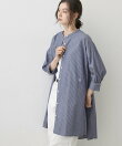 【UVカット】チュニックストライプシャツ6分袖