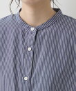 【UVカット】チュニックストライプシャツ6分袖