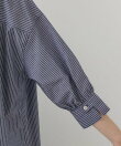 【UVカット】チュニックストライプシャツ6分袖