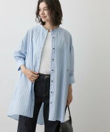 【SALE／10%OFF】Dessin 【UVカット】チュニックストライプシャツ6分袖 デッサン ワンピース・ドレス チ…