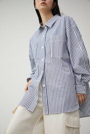 【SALE／50%OFF】AZUL BY MOUSSY RELATECH COTTON LOOSE SHIRT アズールバイマウジー トップス シャツ・ブラウス ホワイト グリーン ピンク ブルー ネイビー