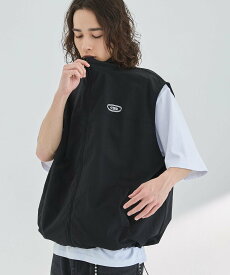 MSG ワンポイント刺繍ロゴ/配色ナイロンバルーンベスト カジュアル トップス ベスト・ジレ ブラウン ブラック カーキグリーン グレー ネイビー グリーン【送料無料】