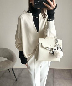 【SALE／15%OFF】Emma Taylor フロント2wayニットプルオーバー スタイルドア トップス ニット ブルー グレー ネイビー ホワイト ブラック グリーン ベージュ レッド ブラウン【送料無料】