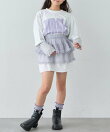 【KIDS】レイヤードチュールミニスカート/WEB限定カラーあり