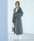抗ピル スタンドカラーロングコート