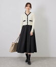 ミニケーブルニットドッキングワンピース