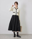 ミニケーブルニットドッキングワンピース