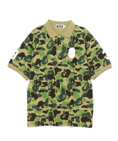 A BATHING APE ABC CAMO LARGE APE HEAD POLO ア ベイシング エイプ トップス ポロシャツ ブルー カーキ ピンク【送料無料】