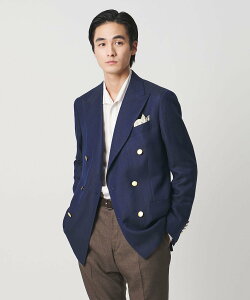 UNITED ARROWS Vitale Barberis Canonico �E�[�����l�� �J���[ �_�u�� 6�{�^�� �u���U�[ ���i�C�e�b�h�A���[�Y �W���P�b�g�E�A�E�^�[ �e�[���[�h�W���P�b�g�E�u���U�[ �l�C�r�[�y���������z