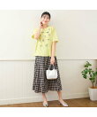 【洗える・セットアップ可・3Lサイズあり】ギンガムチェックフレアスカート