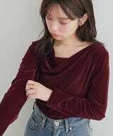 natural couture ドレープベロアプルオーバー ナチュラルクチュール トップス その他のトップス ベージュ…