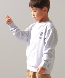 【SALE／40%OFF】ikka ヒゲ刺繍裏毛トレーナー(120~160cm) イッカ トップス カットソー・Tシャツ ネイビー