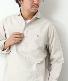 NOLLEY'S goodman 【DANTON/ダントン】SOX ROUND COLLAR PO SHIRT L/S ラウンドカラーシャツ ノーリーズ トップス シャツ・ブラウス ホワイト ブルー【送料無料】