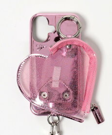 BEAUTY&YOUTH UNITED ARROWS ＜ajew＞PVC HEART PLANET POCKET iPhone16ケース ビューティー＆ユース　ユナイテッドアローズ スマホグッズ・オーディオ機器 その他のスマホグッズ・オーディオ機器 ピンク シルバー ブラック【送料無料】