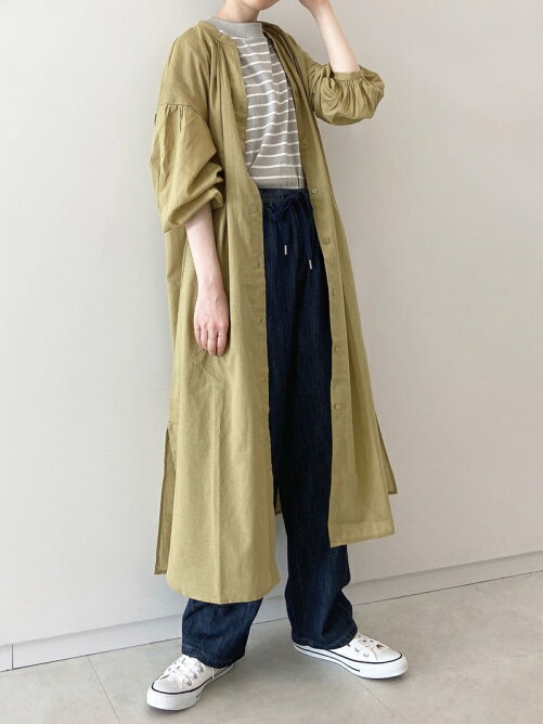 Samansa Mos2 Samansa Mos2 Blue 前開きギャザーワンピース Rakuten Fashion 楽天ファッション 旧楽天ブランドアベニュー Dj39