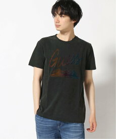 【SALE／50%OFF】GUESS GUESS ロゴTシャツ (M)Guess Island Logo Tee ゲス トップス カットソー・Tシャツ ブラック ホワイト【送料無料】