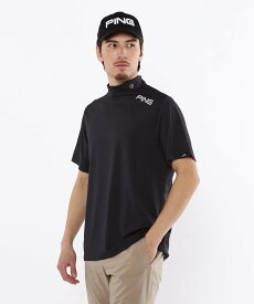 【SALE／50%OFF】PING APPAREL メッシュパネルジャガード半袖ハイネックカットソー ＜PERFORMANCE＞ (MENS) ピン アパレル トップス その他のトップス グリーン ホワイト ブラック【送料無料】