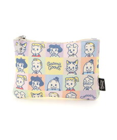 CONVERSE CONVERSE/(M)OG FLAT CANVAS POUCH ハンドサイン 財布・ポーチ・ケース ポーチ ピンク ネイビー イエロー