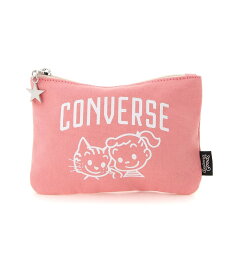 CONVERSE CONVERSE/(M)OG FLAT CANVAS POUCH ハンドサイン 財布・ポーチ・ケース ポーチ ピンク ネイビー イエロー