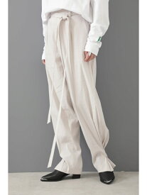 【SALE／70%OFF】ROSE BUD 裾タックデザインパンツ ローズバッド パンツ その他のパンツ ホワイト ブラック【送料無料】