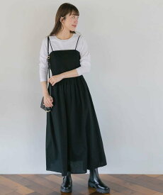 【SALE／40%OFF】Sonny Label シャーリングキャミワンピース サニーレーベル ワンピース・ドレス ワンピース ブラック グレー ベージュ【送料無料】