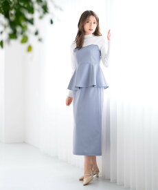 【SALE／23%OFF】MISCH MASCH 【2024春夏新作】ビスチェセットアップ/MM417402 ミッシュマッシュ ワンピース・ドレス ワンピース ブルー グレー ブラウン【送料無料】