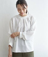 ikka 【雑誌InRed web10月号掲載】襟フリル2WAYブラウス イッカ トップス その他のトップス グリーン レ…