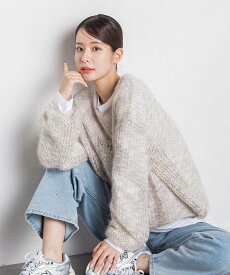 【SALE／50%OFF】VICKY 団染めラメニット≪手洗い可能≫ ビッキー トップス ニット グレー ブラック ベージュ