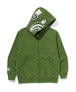 A BATHING APE (M)COLLEGE MONOGRAM RELAXED FIT SHARK A xCVO GCv gbvX p[J[Et[fB[ ubN uE O[ CG[yz