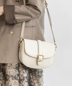 RANDA 2WAY モノグラムバックルショルダーバッグ ランダ バッグ ショルダーバッグ ブラック ホワイト ブラウン【送料無料】