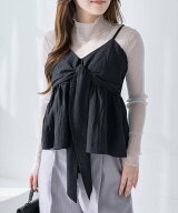 【SALE／15%OFF】clear 無地柄アソートリボン風ビスチェ クリア トップス その他のトップス ブラック