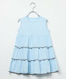 【SALE／50%OFF】BAYFLOW [WEB限定]バイカラーメローカットワンピース(KIDS) ベイフロー ワンピース・ドレス ワンピース ピンク ブルー イエロー