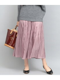 【SALE／30%OFF】VIS シャイニーサテンロングスカート ビス スカート その他のスカート ブラック グレー ブラウン ピンク