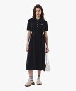 【SALE／30%OFF】LACOSTE 鹿の子地マキシ丈ドレス ポロワンピース フレア Iライン ラコステ ワンピース・ドレス シャ…