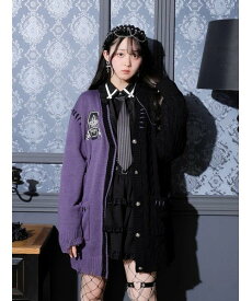 【SALE／45%OFF】NOEMIE 配色ケーブルダメージユニセックスカーデ ノエミー トップス カーディガン ワインレッド ホワイト グレー