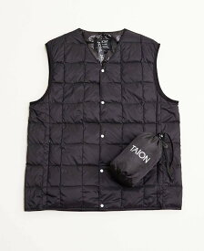 MEN'S MELROSE 【TAION/タイオン】 Vネックインナーダウンベスト メンズメルローズ トップス ベスト・ジレ グレー ブラック ネイビー【送料無料】
