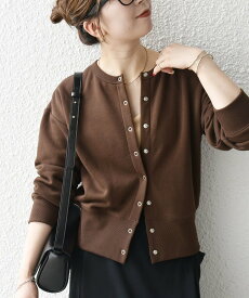 SHIPS any 《一部追加予約》【WEB限定】SHIPS any: USA コットン 裏起毛 コンパクト スナップ カーディガン シップス トップス カーディガン レッド ブラウン ブラック グレー【送料無料】