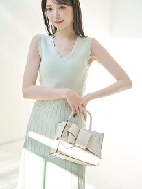 FRAY I.D 【ルエル】リボンミドルバッグ フレイ アイディー バッグ ハンドバッグ レッド ベージュ ホワイト グレー イエロー ブラック ピンク【送料無料】