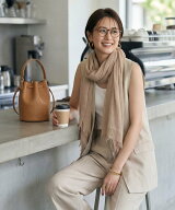 STYLE DELI 【DELI by】エアリープリーツレーヨンストール スタイルデリ ファッション雑貨 スカーフ・バ…