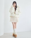 ファーフード付中綿ブルゾン