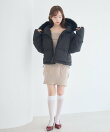 ファーフード付中綿ブルゾン