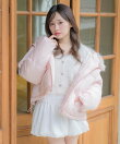 ファーフード付中綿ブルゾン